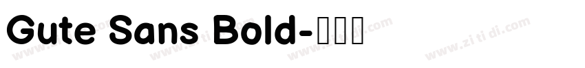 Gute Sans Bold字体转换